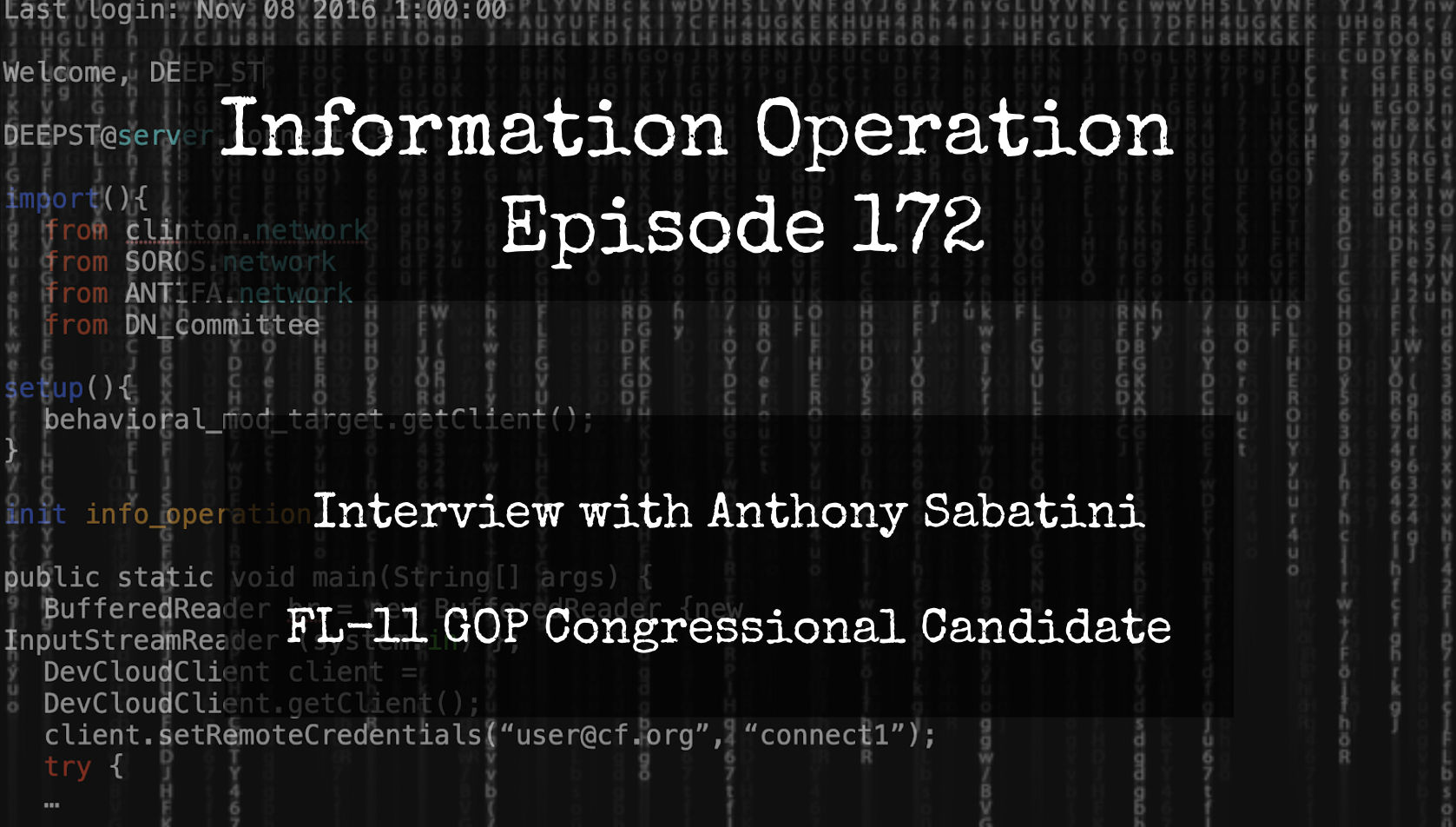 IO Episode 172 - Anthony Sabatini Runs For FL-11 Seat