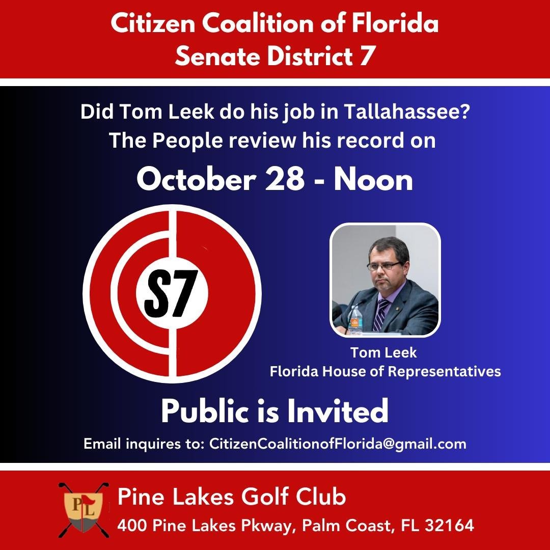 Florida Citizens Appraise Performance Of Candidate For Senate District 7