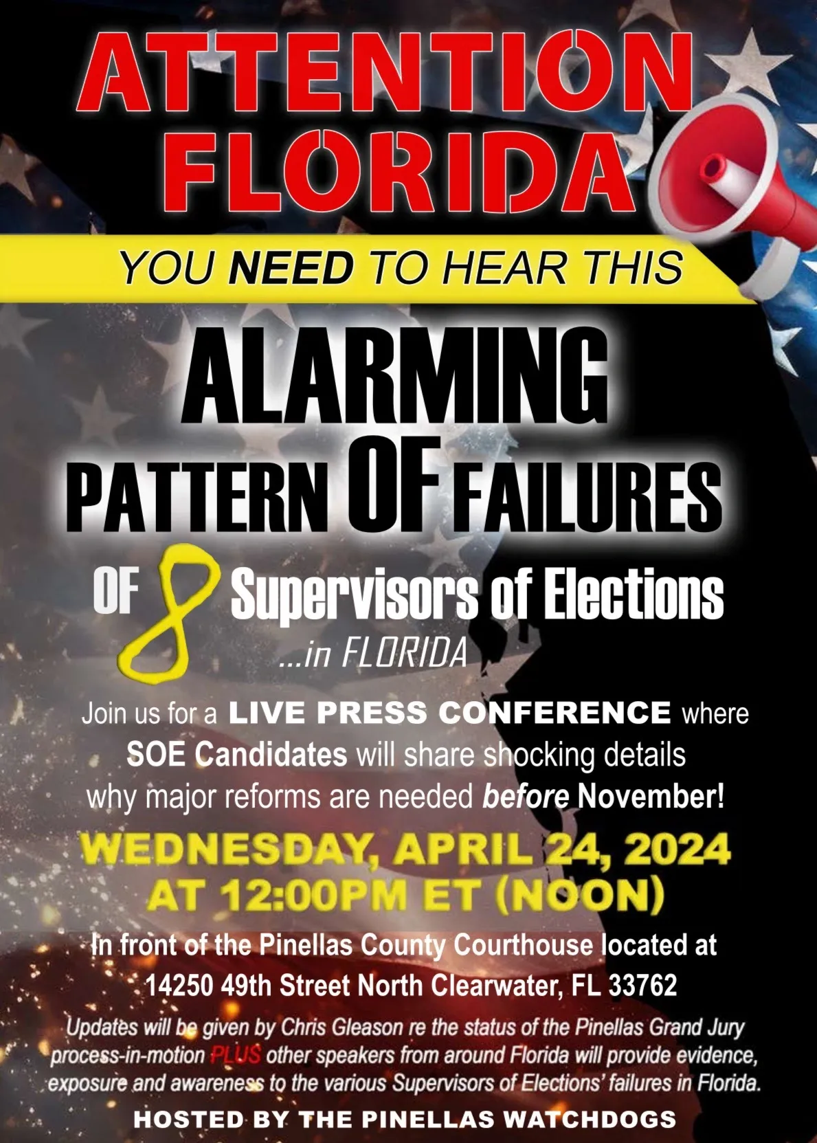 PINELLAS WATCHDOGS: "PATTERN OF FAILURES" Press Conference 4-24-2024