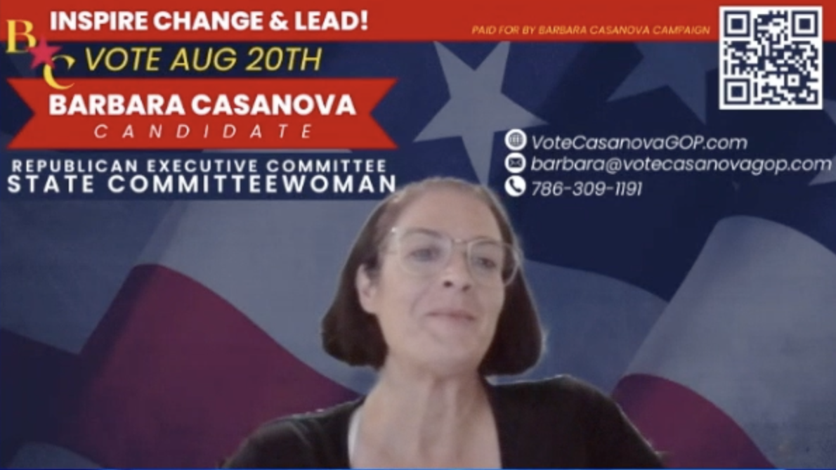 VIDEO: Barbara Casanova Runs For Miami-Dade GOP State Committeewoman